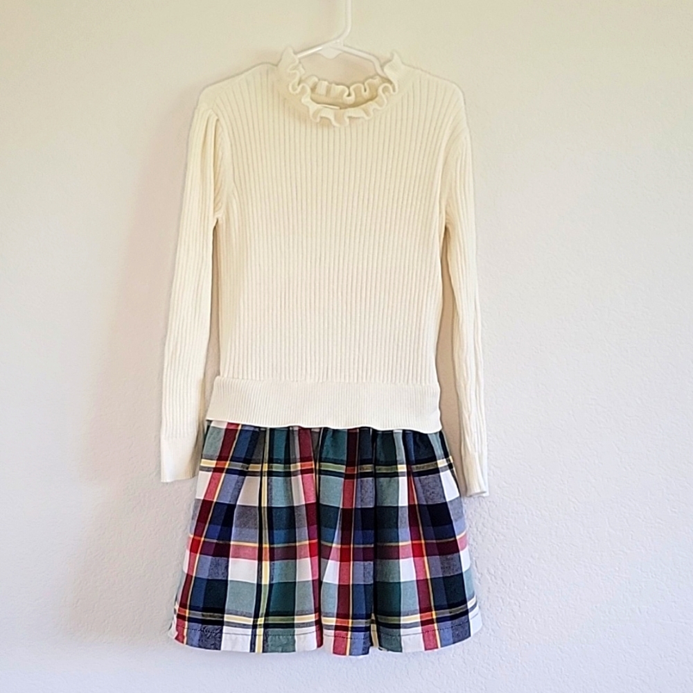 Gap Fall Holiday Sweater Plaid Dress Size Small